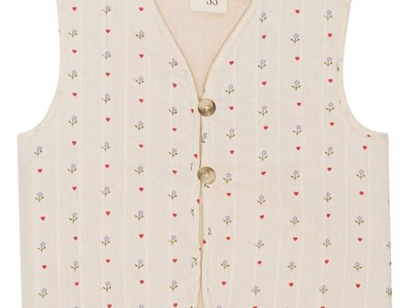 Flöss Wilma Quiltet Vest Heart Print For Discount