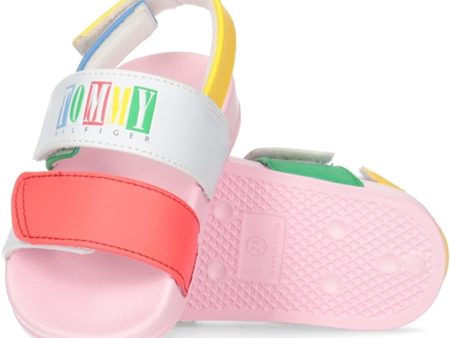 Tommy Hilfiger Logo Velcro Sandal White Multi Fashion