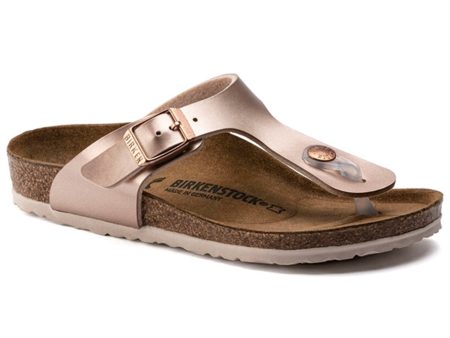 Birkenstock Gizeh Kids Electric Metallic Copper Sandals on Sale