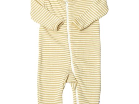 Joha Wool Silk Yellow Stripe Jumpsuit For Cheap