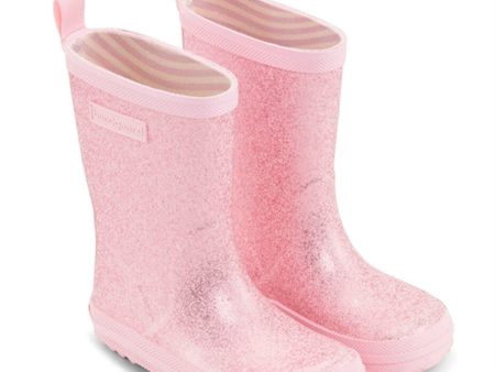 Bundgaard Charly High Rubber Boot Rose Sparkle Online now