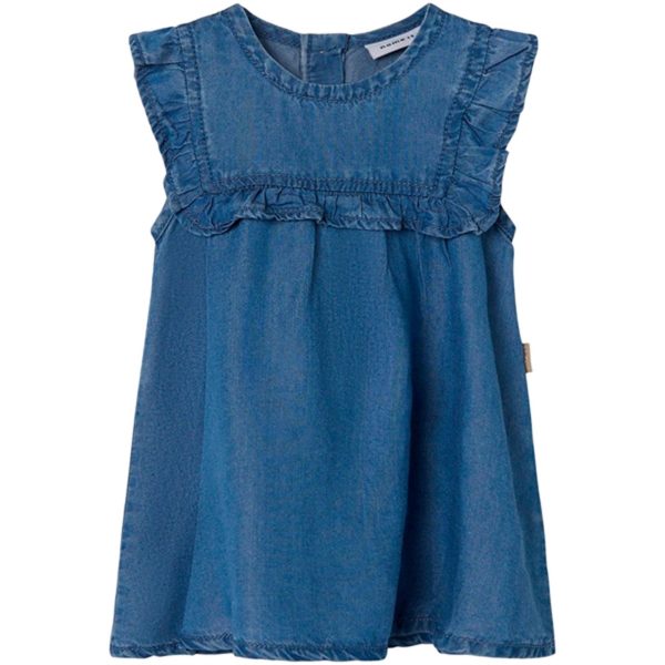 Name it Medium Blue Denim Trine Dress Fashion