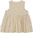 Wheat Fossil Flowers Dot Josephine Dress For Cheap