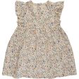 THE NEW Siblings White Swan Tiny Flower AOP Geraldine Dress For Cheap