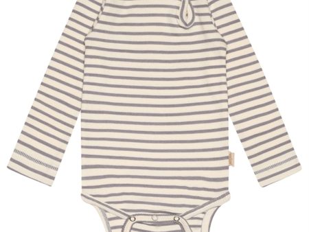 Petit Piao Dusty Lavender Offwhite Body L S Modal Striped Discount