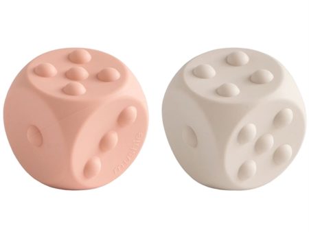 Mushie Silicone Dice Press Toy 2-pack Blush Shifting Sands Discount